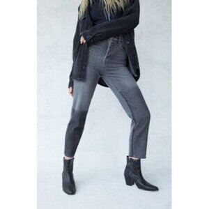 PacSun Eco Black Two-Tone High Waisted Straight Leg Jeans | 29